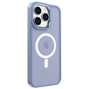 Чехол пластиковый Magsafe для iPhone 14 Pro (голубой)